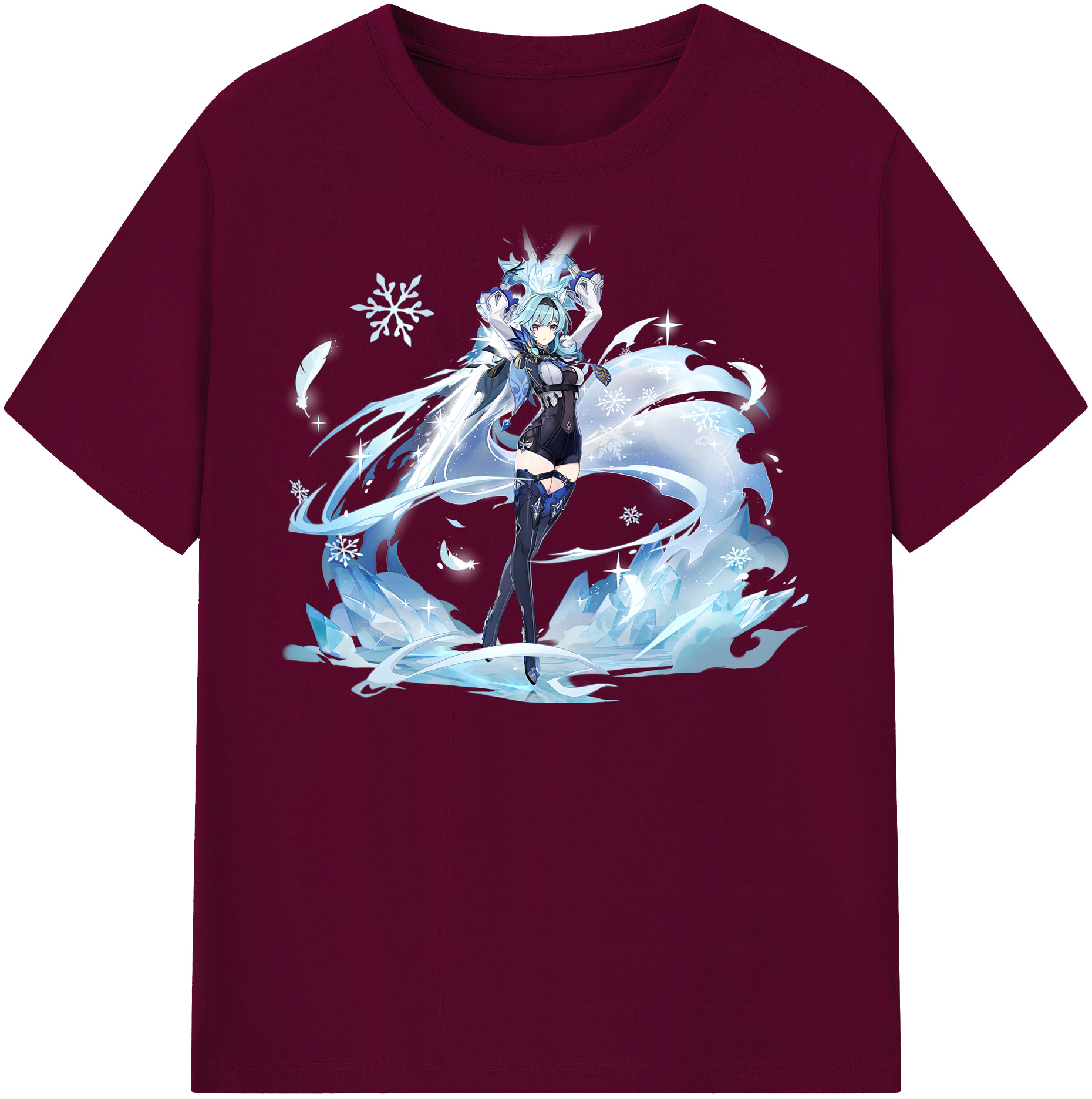 げんし神 优菈 ゆうら genshin Yūra レディースカジュアルプリントTシャツ（綿100％）
